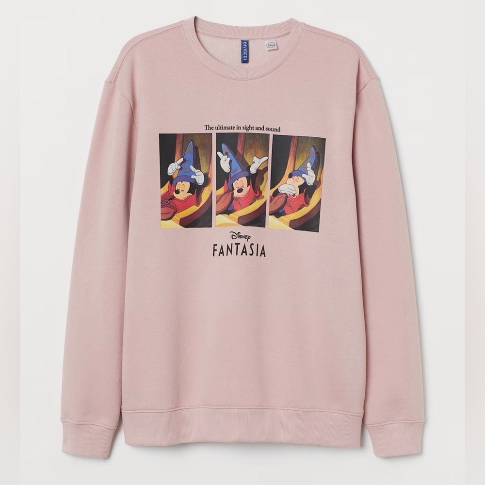 H&M light pink Fantasia sweatshirt size small